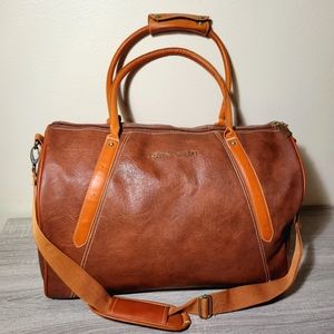 Adrienne Vittadini Large Canvas Duffle Bag With Adjustable Strap